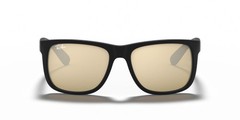 Ray-Ban Justin RB4165 622/5A Rubber Black Gold Mirror 55mm Sunglasses
