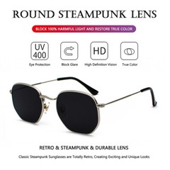 Retro Hipster Sunglasses Men Women Geometric Square Vintage Metal Frame Glasses