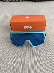 SPY MONOLITH Matte teal HAPPY GREY/GREEN DARK BLUE SPECTRA MIRRORED SUNGLASSES