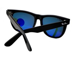 Ray-Ban Sunglasses RB2140 Original Wayfarer Clasic Black Frame Green Lens 54mm