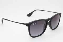 Ray-Ban RB4187 CHRIS Sunglasses in Rubber Black and Light Grey