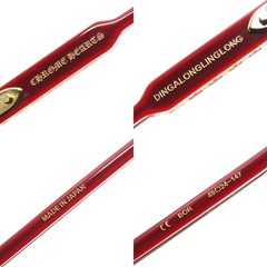 CHROME HEARTS Glasses Frame DINGALONGLINGLONG Made in Japan BOR Bordeaux Gold 6