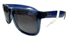Ray-Ban Justin Classic Polarized Square Sunglass Blue/Gray RB4165 6596T3 54/16