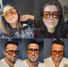 Retro Pilot Sunglasses Women Men’s Glasses Vintage Oversized Male Eyeglasses