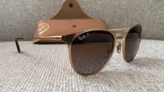 NIB, ERIKA MATTE GOLD UNISEX RAY BAN ! SOLD OUT ! 100 AUTHENTIC ! RARE FIND !