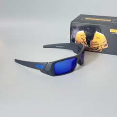 Oakley Gascan OO9014 Polarized Sunglasses Matte Black Frame Deep Blue Lens