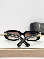 Chrome Hearts Black Oversized Square Sunglasses Brown Gradient Made in Japan