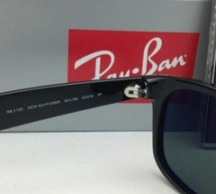 New Ray-Ban Sunglasses NEW WAYFARER RB 2132 901/58 55-18 Black w/Green Polarized