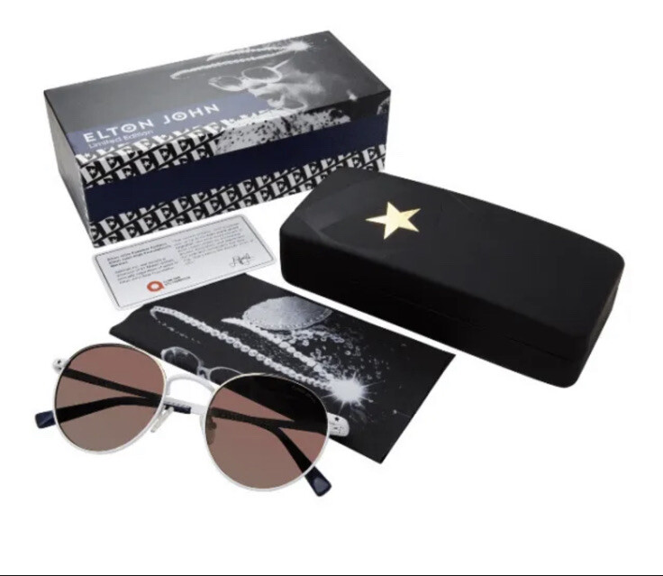 Elton John Limited Edition Sunglasses #/600 + Case Photo Walmart 2022 *IN HAND*