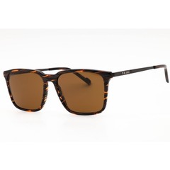 Zeiss Men’s Sunglasses Textured Brown/Grey Acetate Square Full Rim ZS23716S 218