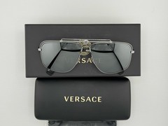 Versace Sunglasses Gunmetal VE2242 1001/6G 61/13 145 3N Made in Italy Authentic