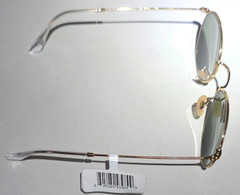 Ray-Ban RB3447 Sunglasses Round Metal, 50-21, Polished Gold Frame