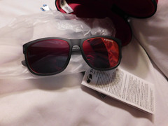 Tifosi Swank XL Sunglasses Satin Vapor/Smoke Red with Tizzlers Branded Case