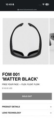 Future Mood Fom 001 Matter Black Matte Gold Charm Sunglasses
