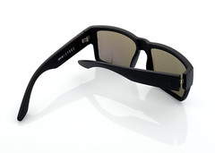 NEW B-Stock Polarized Spy+Optic Cyrus Sunglasses Matte Black Orange Mirror Lens