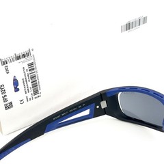 PRADA 02Y Linea Rossa TUNING IMPAVID Sunglass Black Blue Mirror Wrap PS02YS 02YS