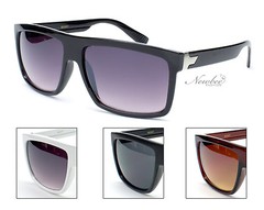 Mens Sunglasses Dark Lens Rectangular Frame Sunglasses Casual Flat Tops Sunglass