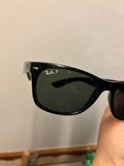 Ray-Ban Original Wayfarer Unisex Square Sunglasses – Black/Green (RB2140 901/58)