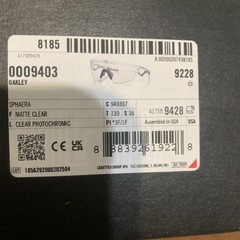 Oakley SPHAERA Matte Clear PHOTOCHROMIC Clear To Black Iridium Sunglass 9403-07