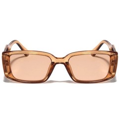 Men Sunglasses Fashion Designer Beige Retro Rectangle Trendy Style Lentes New