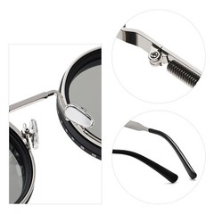 Adjustable Tint Sunglasses, 1-9 Gears Rounded Polarized Glasses with ND Filter