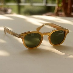 Johnny Depp Green sunglasses G15 polarized sunglass men blonde acetate glasses