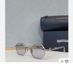 Chrome Hearts Octagon Silver Metal Eyeglasses Frame Unisex Luxury Designer