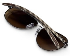 Ray Ban RB8301 004/M7 Carbon Fiber Polarized Dark Brown Sunglasses 59-14mm RARE