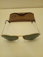 Ray-Ban Gold Cockpit Sunglasses RB3362 001/58 59-14 3P With Case