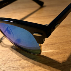 Ray-Ban RB3016 Sunglasses Clubmaster Classic Black Frame Blue Lens 51 mm