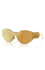 New Versace Men 44mm Irregular Sunglasses Authentic Gold Mirror