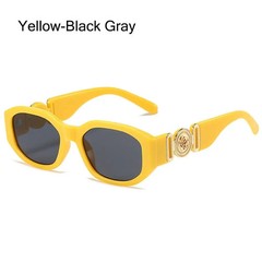 Irregular Oval Sunglasses Metal Rose Accent UV400 Unisex Retro Fashion Shades