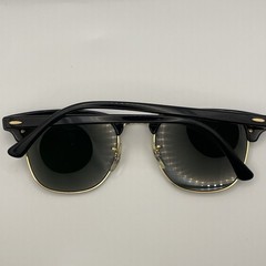Ray-Ban RB3016 Clubmaster Classic Polished Black & Gold W0365 Sunglasses 140 mm