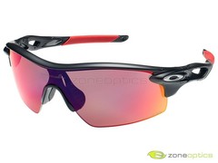 Oakley RadarLock Pitch Polarized Sunglasses OO9182-1738 Black Ink/OO Red Iridium