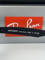 Ray-Ban Wayfarer RB2140 Sunglasses Matte Black Frame G15 Green Lens