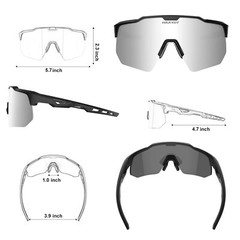 Polarized Cycling GlassesSports Sunglasses for Men WomenBaseball Biking Runni…