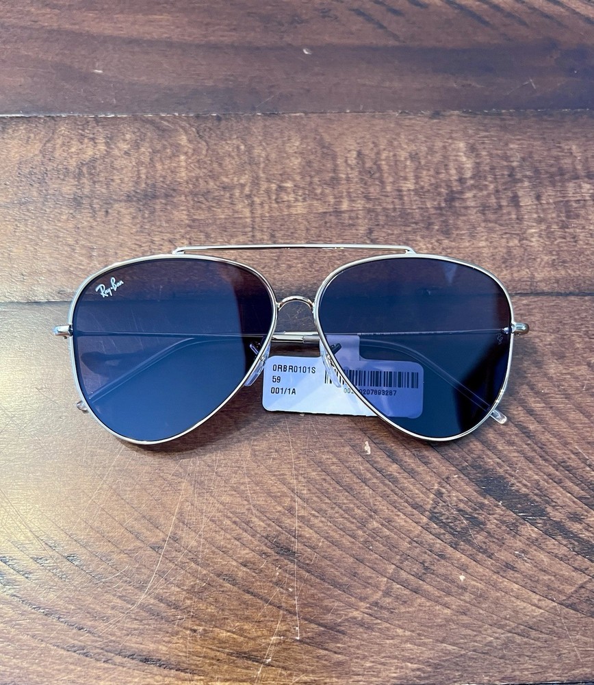 NEW RayBan AVIATOR REVERSE Arista Polished Gold + Violet Lens RBR0101S 001-1A