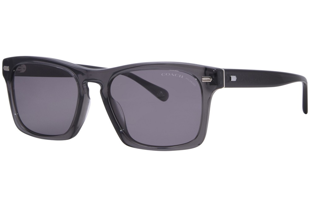 Coach CR628 HC8397U 581781 Sunglasses Men’s Dark Grey/Polarized Grey Solid 57mm