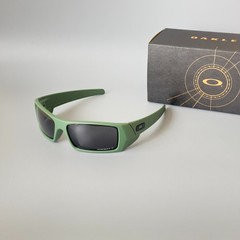 Oakley Gascan OO9014 Polarized Sunglasses Matte Green Frame Black Lens