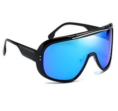 FUTURISTIC OVERSIZED ONE PIECE SHIELD LENS WRAP AROUND SPORT DESIGNER SUNGLASSES