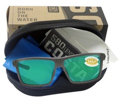 Costa Del Mar Rinconcito Matte Gray Green Mirror 580 Plastic Polarized Lens