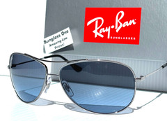 NEW Ray Ban Gunmetal UV PROTECTIVE Gradient Blue Grey Sunglass RB3293 004/8F