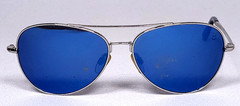 Spy Optic “Whistler” Aviator Sunglasses Silver Polarized Blue Lens No Ear ~Parts