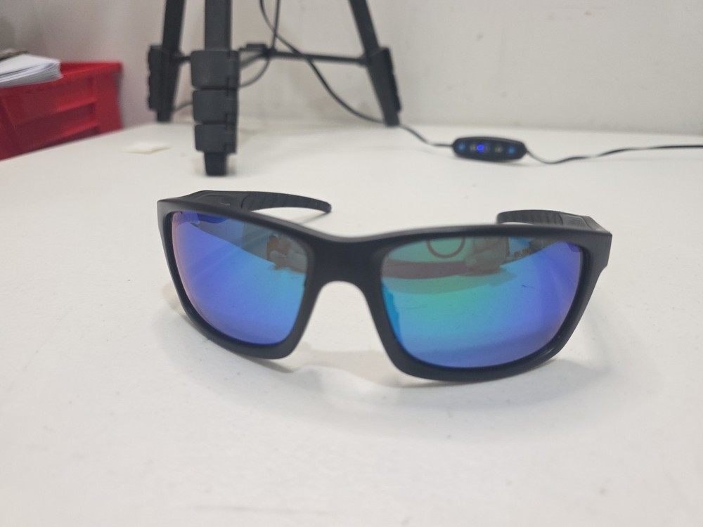 Kele Polarized Black Sport Wrap Designer Sunglasses