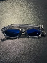 Chrome Hearts Celibussy “SEE YOU IN TEA” Slate Clear Blue Tint Silver Authentic