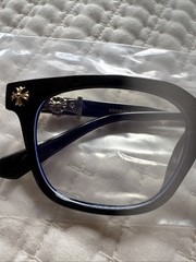Chrome Hearts Cross Design Glasses black gold Style 22735318138