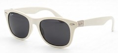 Ray-Ban RB4207 Men’s Square Sunglasses White Plastic Frame, Black Tinted