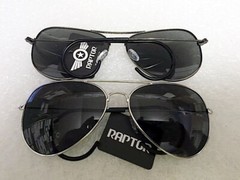 LARGE AVIATOR SUNGLASSES WITH G15 LENS SILVER FRAME