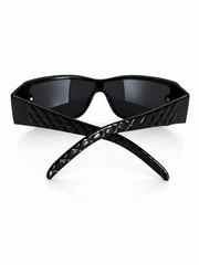 Oversized Shield Wrap Around Sunglasses Black Glossy UV400 Fashion Y2K Luxury