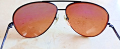 VTG SERENGETI DRIVERS CORNING OPTICS 135MM AMBER JAPAN BLACK AVIATOR SUNGLASSES